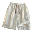 thumbnail image 2 of JDQJBZ Mens Beach Shorts Solid Color Ice Silk Lightweight Relaxed Drawstring Quick Dry Summer, 2 of 3
