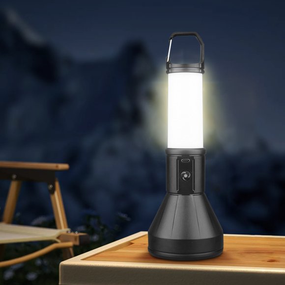 Side Light Flashlight Dual LED Strong Beam Long Range Camping Hanging Waterproof High Endurance Portable Outdoor Light
