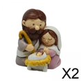 thumbnail image 1 of 2 Figuras De Belén De Navidad, Escultura De Resina Para Fiesta, Navidad, Escritorio, Amarillo, 1 of 8