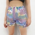 thumbnail image 2 of ZACPNCV Girls Dance Short for Gymnastics Athletic Shorts Sparkle Glitter Tumbling Bottoms Multicolor 3-4 Years, 2 of 4