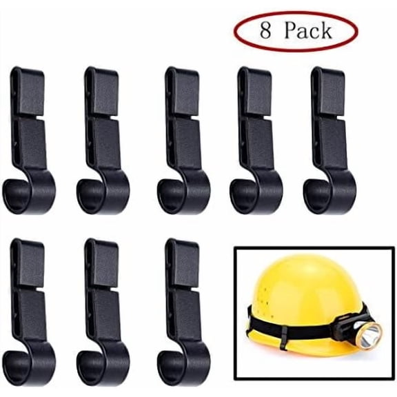 Helmet Clips for Headlamp,Headlight Hook on Narrow-Edged Hardhat Safety Cap(8pack)$$Sport & Recreation Other