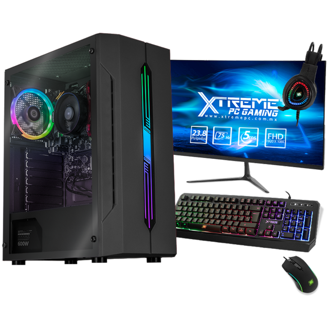 Xtreme PC Gamer AMD Radeon Vega Renoir Ryzen 5 5600G 8GB SSD 250GB Monitor 23.8 WIFI Black Xtreme PC Gaming XTBRR58GBRENOIRMB