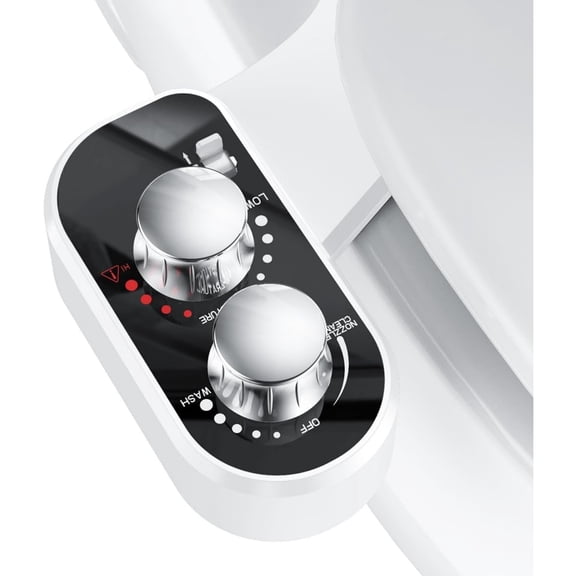 Hot and Cold Bidet Attachment for Toilet, Ultra-Slim Bidet Attachment Warm Water, Non-Electric Adjustable Pressure Self Cleaning Sprayer Nozzle Control for Posterior, Feminine Wash