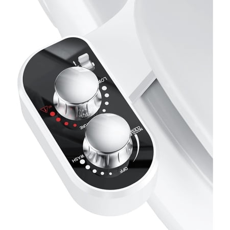 Hot and Cold Bidet Attachment for Toilet, Ultra-Slim Bidet Attachment Warm Water, Non-Electric Adjustable Pressure Self Cleaning Sprayer Nozzle Control for Posterior, Feminine Wash