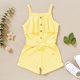 thumbnail image 2 of Toddler Girl Clothes Baby Summer Sleeveless Clothing Cute Halter Romper One-piece Jumpsuit Summer Clothes Set 1-5T, 2 of 5