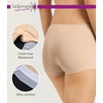 thumbnail image 3 of LadyMelex Women's Boyshort (Pack of 4) Cotton Safety Boxer Briefs Anti Chafing Underwear, 4 Pieces (Beige), S, 3 of 5
