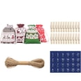 thumbnail image 1 of SUNSIOM Christmas Candy Bag Set Hanging Drawstring Gift Bags Treat Bags with Rope and Tag/Stickers, 1 of 6
