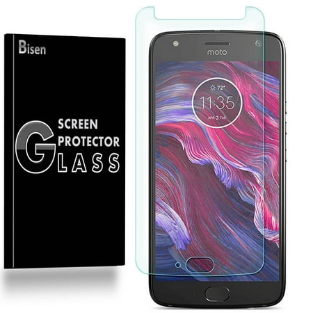 Motorola Moto X4 [BISEN] 9H Tempered Glass Screen Protector, Anti-Scratch, Anti-Shock, Shatterproof, Bubble