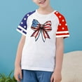 thumbnail image 2 of T-Shirt à Manches Courtes pour la Fête de l'Indépendance pour Garçons et Filles Tout-Petits, Mélange Doux de Polyester-Spandex, Col Rond, Imprimé Coloré, Port Toutes Saisons, Lavable à la Main, 2 of 4