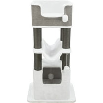 TRIXIE Lucano XXL Jute & Plush 3-Level 43.3" Cat Tree, Scratching Posts and Condo, Gray