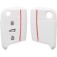 thumbnail image 1 of Funda para llave de coche compatible con VW Golf 7 MK7 de 3 botones - Funda protectora de silicona suave - Color blanco, 1 of 5