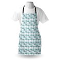 thumbnail image 4 of Marine Apron, Continuous Nautical Themed Pattern of Sailboats Sketch on Sea, Unisex Kitchen Bib with Adjustable Neck for Cooking Gardening, Adult Size, Seafoam Dark Sky Blue, by Ambesonne, 4 of 4