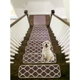 thumbnail image 1 of Benissimo Platinium Collection Modern, PrintedDesign Vibrant and Soft Stair Treads, Pack of 13 (0'9"x2'8") + 1 (2'7"x2'7") | Purple, 1 of 3