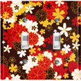 thumbnail image 1 of Metal Light Switch Plate Cover Japanese Flower Pattern Green Wallpaper  FLW040, 1 of 13