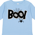 thumbnail image 4 of Inktastic Halloween Boo with Spider and Web in Black Boys or Girls Long Sleeve Toddler T-Shirt, 4 of 5