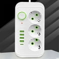 thumbnail image 4 of Multiprise Blanche 2M Prise EU Multi-Standard Rallonge avec Câble de Charge Rapide USB Type-C, 4 of 5