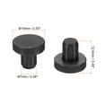 thumbnail image 2 of Uxcell Silicone Rubber Solid Plug Soft Flexible Stopper for 6.5-7mm Hole Black 24 Pieces, 2 of 5