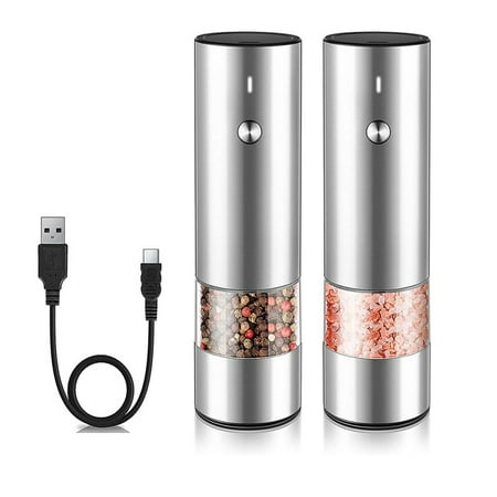 

Electric Salt and Pepper Grinder Pepper Automatic Salt and Pepper Grinder Set with Adjustable Coarseness 2PCS