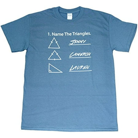 Mens Triangle - Name Triangle Funny Math Adult Mens Unisex Indigo Blue T-Shirt (Medium)