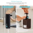 thumbnail image 4 of Home Zone Living Stainless Steel Foaming Hand Soap Dispenser with Refillable Bottle, Black, 4 of 7