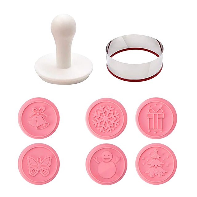 Juego de sellos de silicona para galletas de Navidad, juego de sellos para galletas con molde de estampado de galletas Wmkox8yii FHAKJF1700