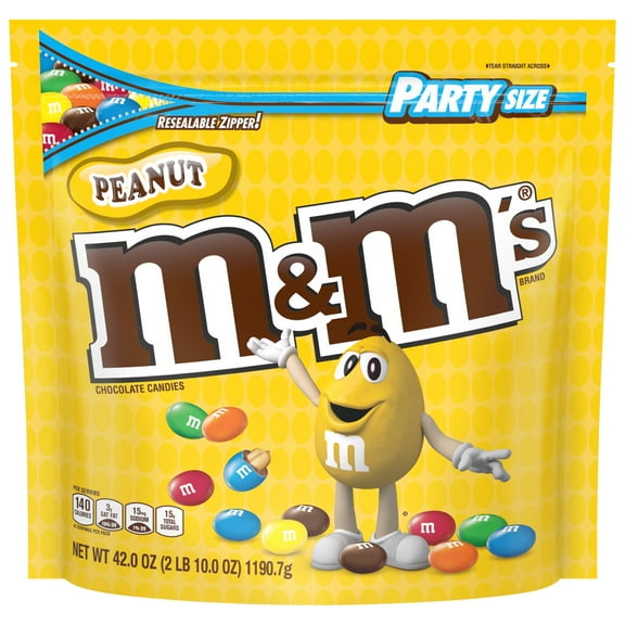M&M’S Peanut Chocolate Candy | Party Size, 42 Oz.