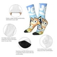 thumbnail image 3 of Masiiu Bluey Pattern Adult Crew Socks, Breathable Color-Block Mid-Calf Socks, Comfortable for Daily Wear and Sports, 3 of 6