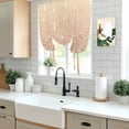 thumbnail image 5 of Orange Ombre Balloon Curtains for Bedroom/Front Door/Bathroom, Farmhouse Stripes Modern Abstract Art Tie Up Curtains 63 Inch Length Light Filtering Kitchen Curtains Shades for Windows 46"x63", 5 of 8