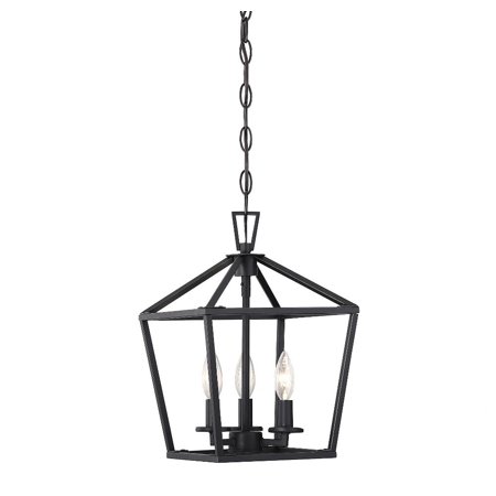 

3 Light Foyer-Transitional Style with Contemporary and Farmhouse Inspirations-15 inches Tall By 10 inches Wide-Polished Nickel Finish Bailey Street