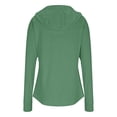 thumbnail image 4 of Garbnen M-4XL Womens Sun Protection Jacket Long Sleeve Full Zip Hoodie Womens with Pockets Summer Hiking Going Out Sun Shirt Women with Thumb Holes Green XL, 4 of 5