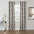 thumbnail image 2 of Michael Amini Rosewood 50" x 84" Grommet Window Curtain Panel in Silver, 2 of 5