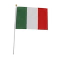 thumbnail image 2 of Paquete de 12 banderas italianas ondeantes con mástil de plástico, 2 of 6