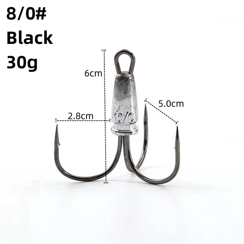 5pcs Snagging Weighted Treble Hooks Large Snagging Hooks Salmon Bunker Snag Hook