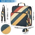 thumbnail image 2 of FORMRS Zipper Binder with Shoulder Strap 2-inch Ring 500 Sheet Capacity File Bag, Beige Stripes, 2 of 5