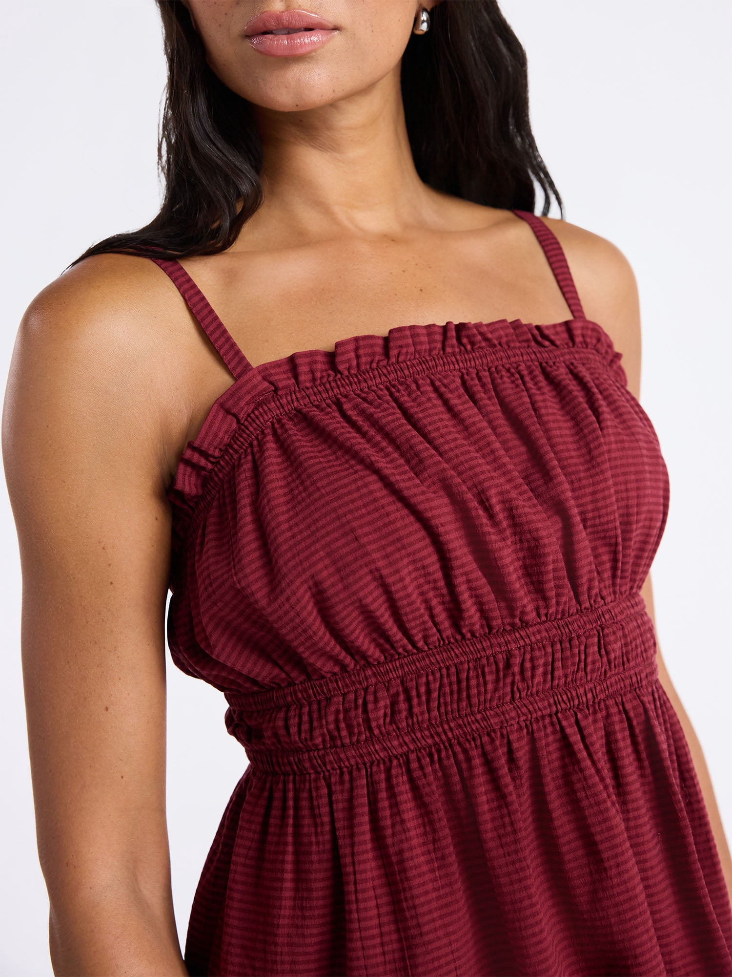 Time and Tru Women's Tonal Stripe Tank Top, Sizes XS-XXXL