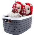 thumbnail image 5 of Pack Plastic Storage Basket, Storage Box, Storage Bin For Office, Bathroom, Kitchen And Wardrobe - 300 X 210 X 135 Mm (dark Grey), 5 of 5