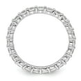 thumbnail image 2 of 14k White Gold Polished Size 9 Shared Prong 2 carat Diamond Complete Eternity Band, 2 of 5