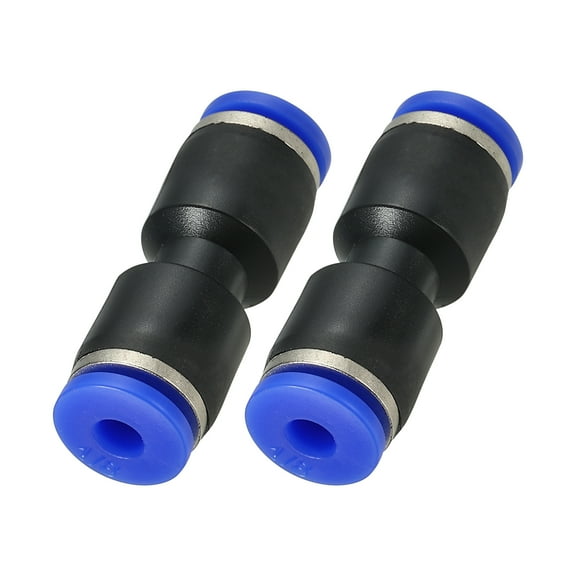 Uxcell 1/8 Inches Push to Connect Fittings, 2Pcs Plastic Air Line Fitting Quick Release Pneumatic Connectors