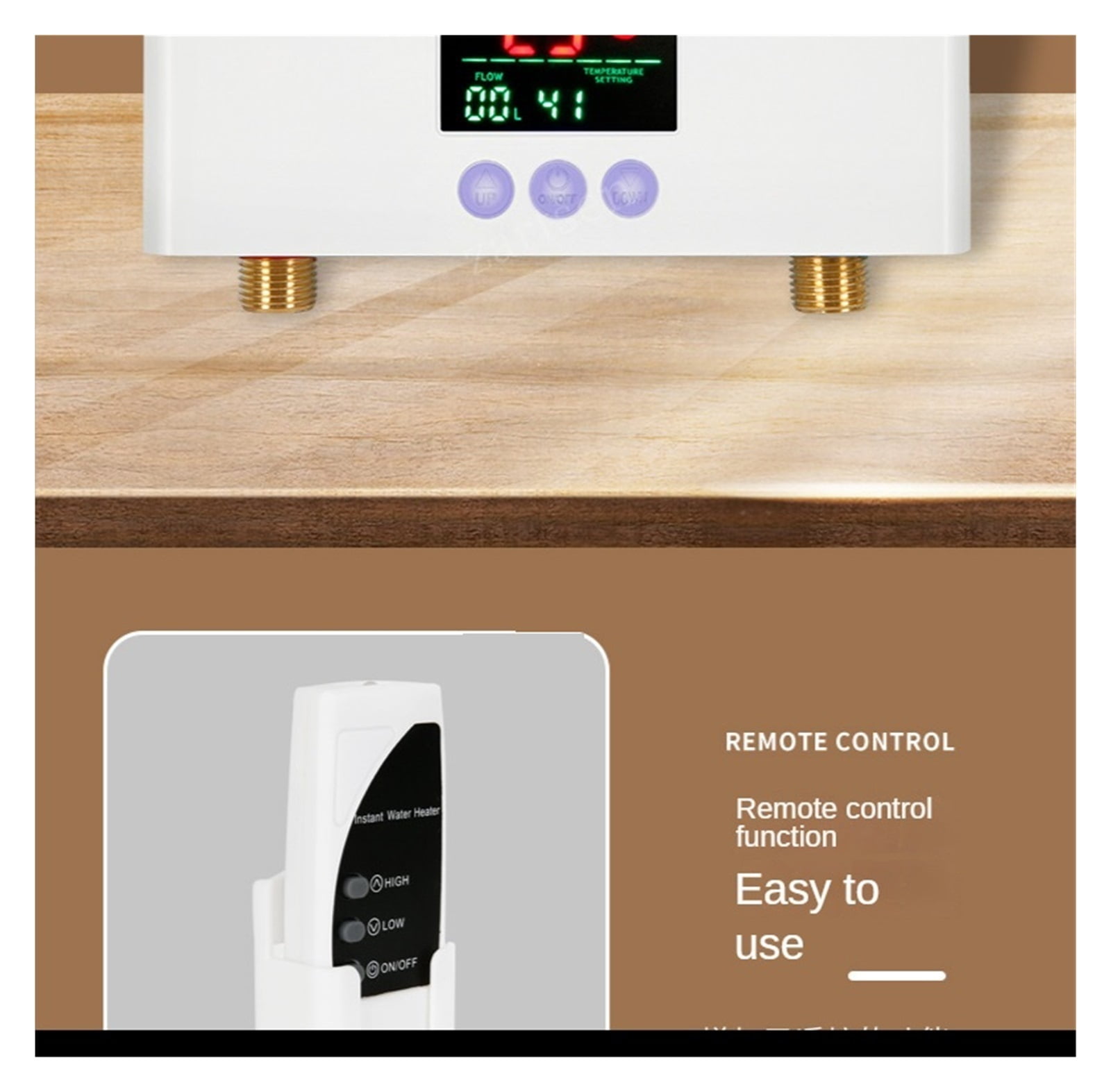 Hot Water Heater Instant Electric Water Heater Home Intelligent Constant Temperature And Rapid Heating Tankless Heater ,Safety Protections