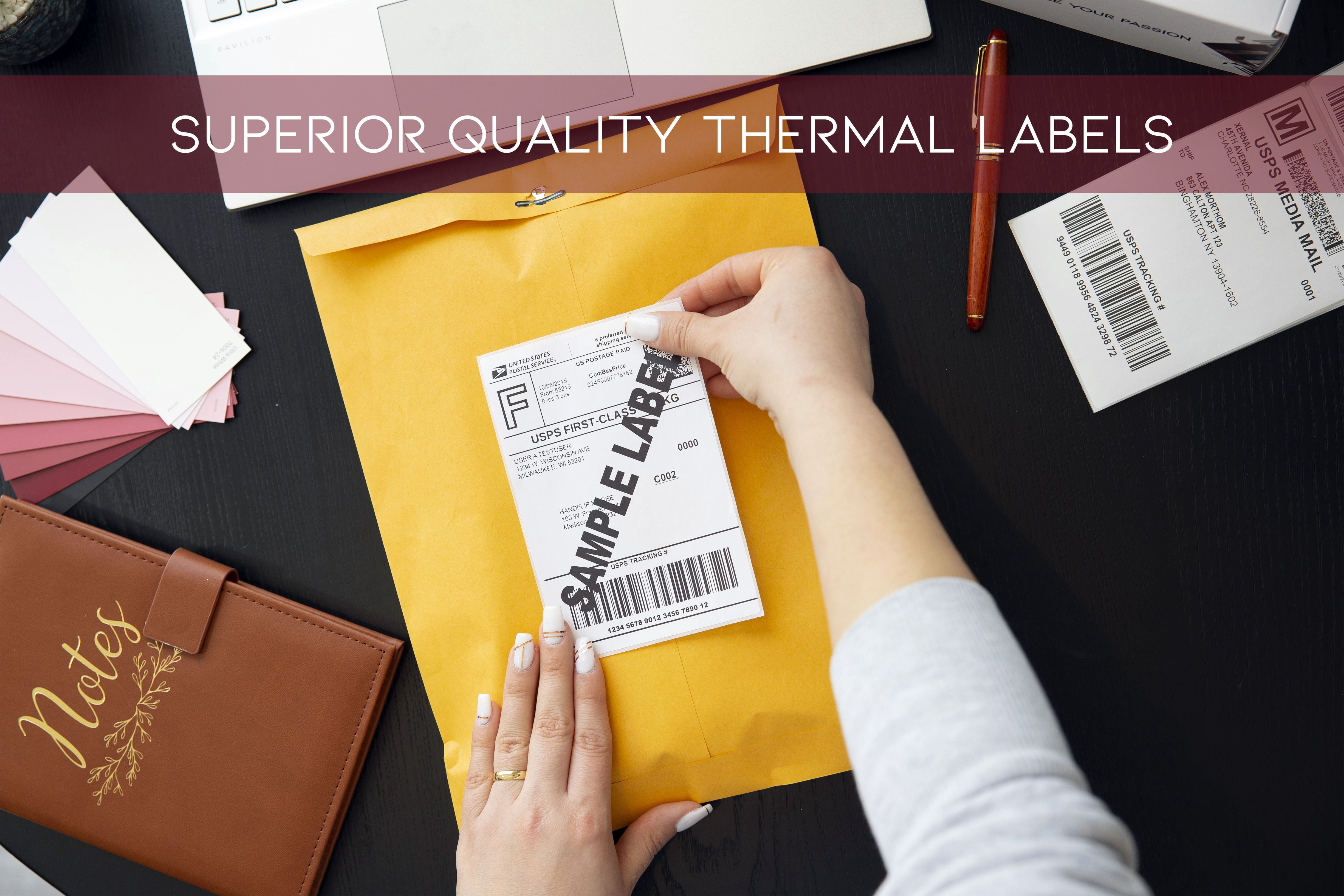 XERNAL 4x6 Thermal Shipping Labels Fanfold, 2000 Count