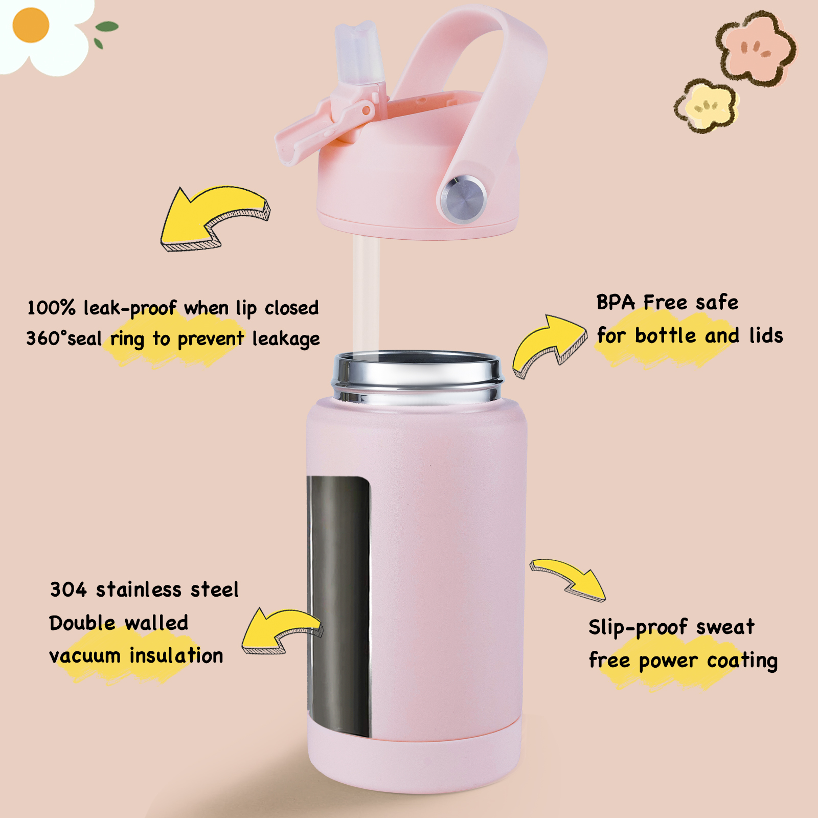 Hawsaiy 12oz Kids Insulated Water Bottle photo 4