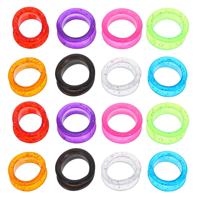 KAKOWELY scissors finger ring 16pcs Silicone Scissors Finger Ring Barber Hair Shears Finger Inserts Finger Protector0.98"X0.98"X0.39"