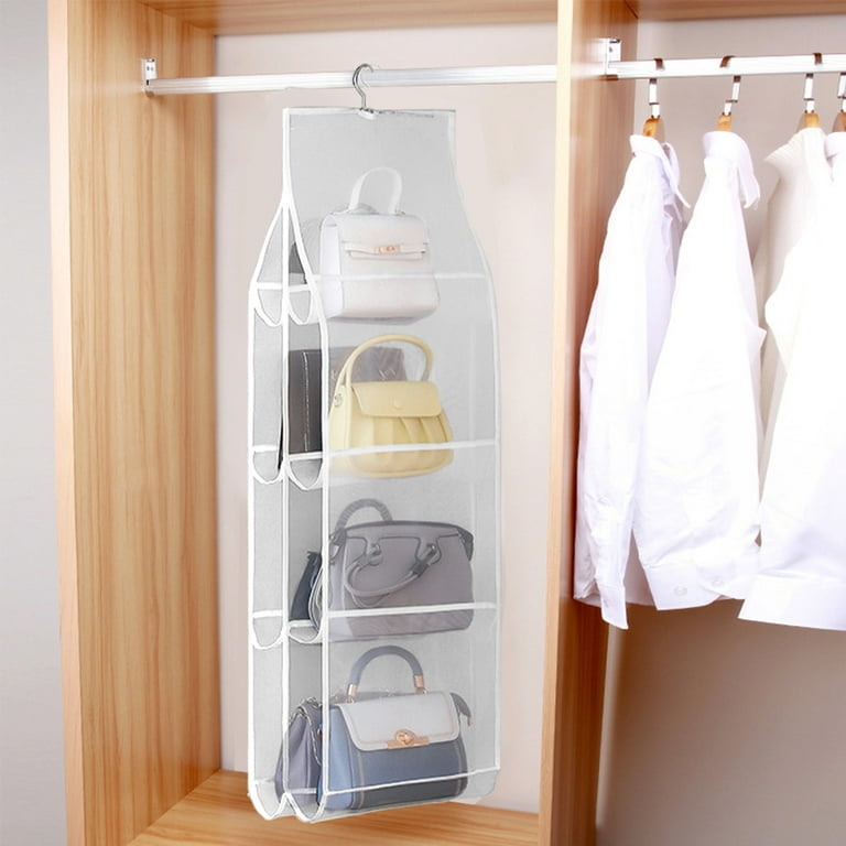 Hanging Handbag Organizer Dust-Proof Storage Holder Bag Wardrobe Closet for  Purse