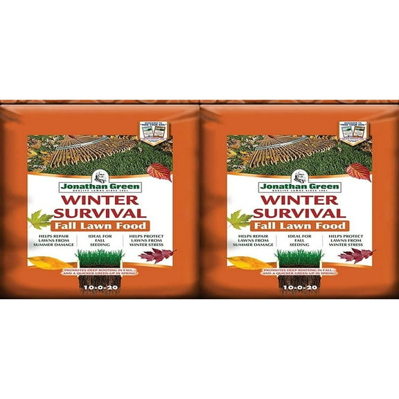Jonathan Green Winter Survival Fall Fertilizer - 10-0-20 NPK, Granules - 2 Pack, 15 lb