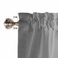 thumbnail image 5 of Half Window Curtain 36 Inches Long, Grey Ombre Window Treatment Curtain Drapes, Gray White Gradient Modern Abstract Art Small Tier Curtains for Bathroom Over Sink, 27.5"x36", 2 Panels, 5 of 7