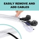 thumbnail image 4 of Funda para cables AGPTEK, paquete de 2 unidades, 1,6 pulgadas y 1,5 m, color blanco, 4 of 7