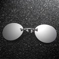 thumbnail image 4 of Clip On Nose Glasses Round Rimless Matrix Morpheus Sunglasses Travel Shades Goggles Mini, 4 of 5