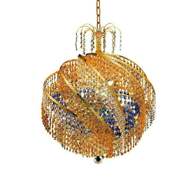 Elegant Lighting 8053D22G/RC Royal Cut Crystals, 22" x 21", Gold Finish