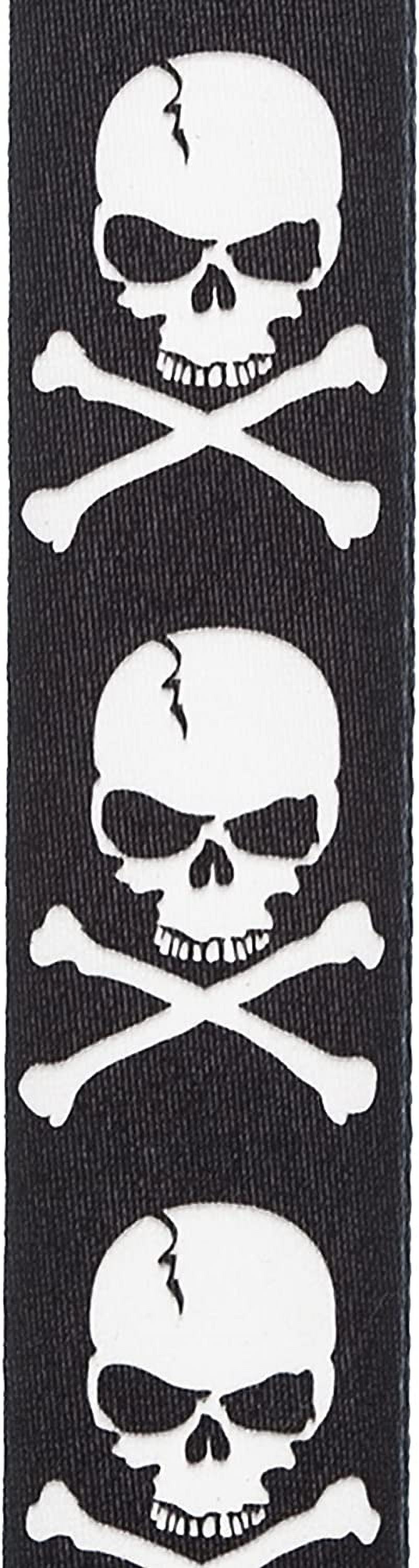 Planet Waves 50H01 Woven Cross Bone Skull Electric Guitar Strap