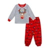 Matching Family Christmas Pajamas Toddler Boy Girl Unisex Reindeer 2-Piece Pajama Set